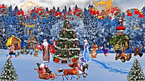 Футажи! Видеофон С Новым Годом! Волшебная лесная сказка 1 от Киностудии Мудрого Кота Тимофея!