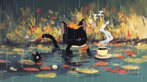 Котик медитирует