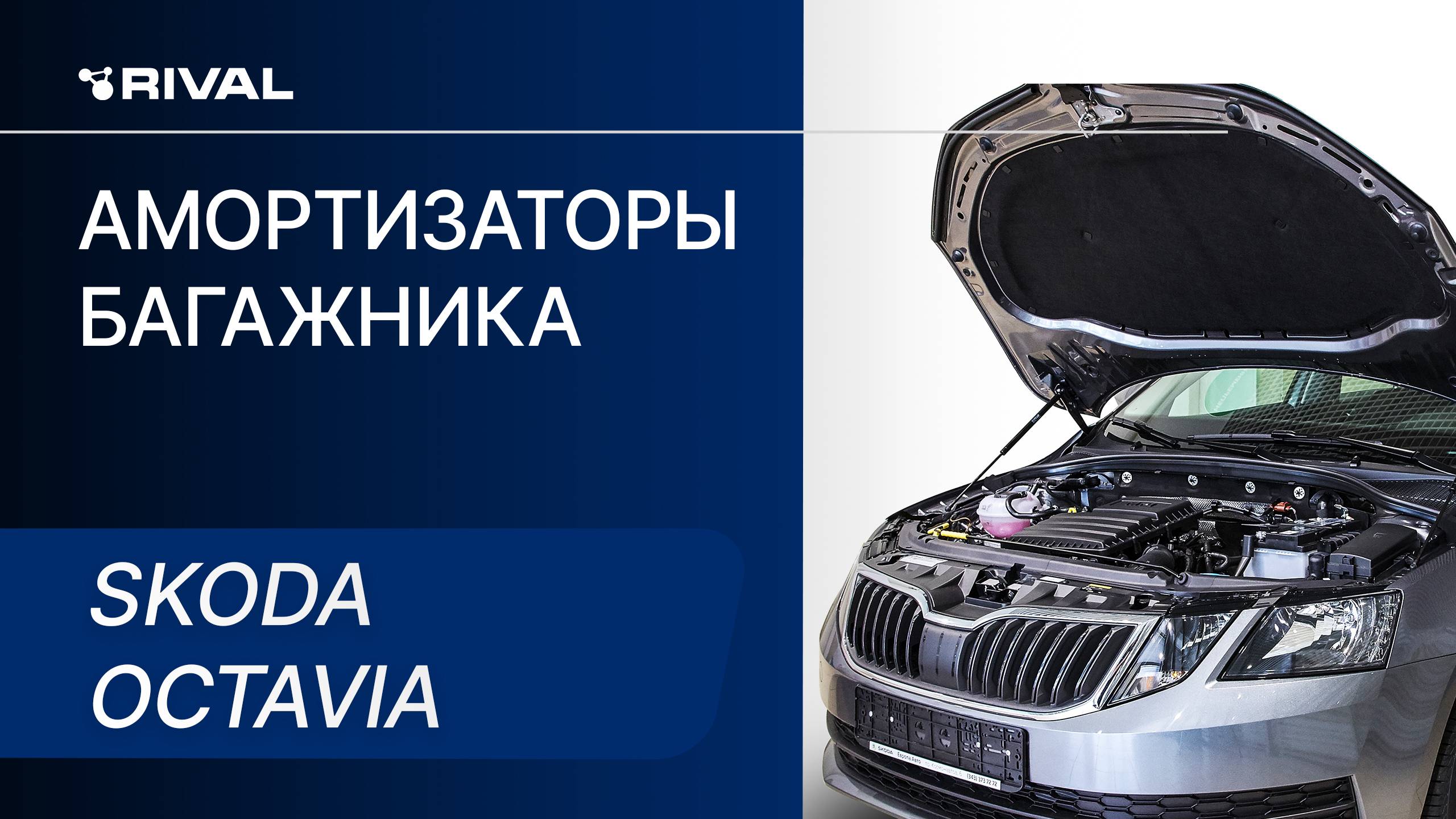 Skoda Octavia | Установка амортизаторов капота RIVAL