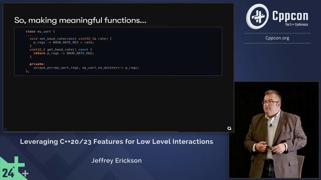 Leveraging C++20/23 Features for Low Level Interactions - Jeffrey Erickson - CppCon 2024