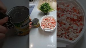 Салат с рыбными палочками🐟