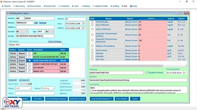 OXY PATHOLOGY LAB SOFTWARE | BEST PATHOLOGY SOFTWARE | आसान पैथोलाजी सॉफ्टवेयर