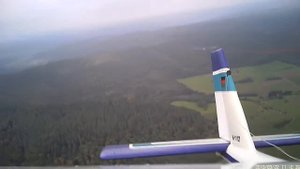 Yak 112 von airworld und B4 (beides Voll-GFK) beim Schlepp überm Spessart