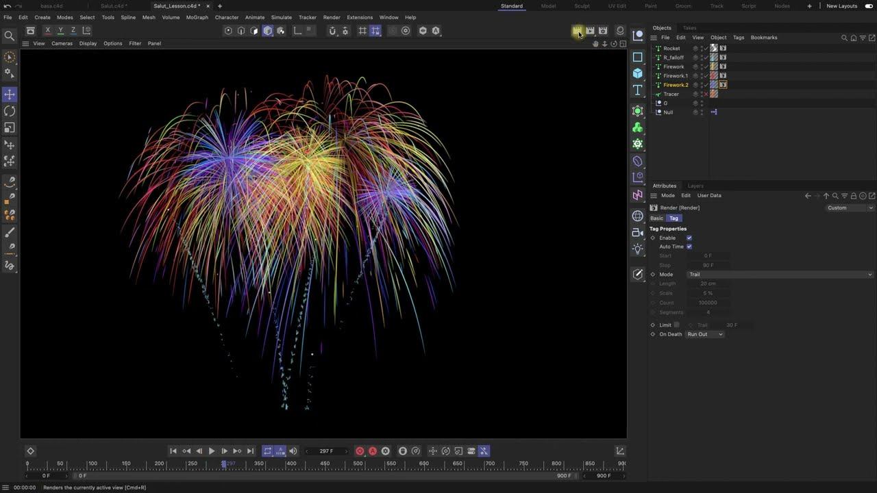 Урок 3_13_5 Cinema 4D Thinking Particles Random Fireworks смотреть онлайн