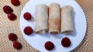 Блинчики с творогом и малиной