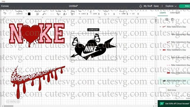 Nike Valentine's Day Logo SVG, DXF, PNG & EPS Bundle, Instant Download смотреть онлайн