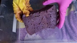 Purple Paste Squeezing | ASMR Sponge Squeezing | Oddly Satisfying