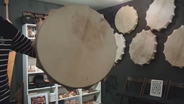 Шаманский бубен 62х62 см / Siberian Shamanic Big Earth / Circle Drum Frame / shamanic.moscow