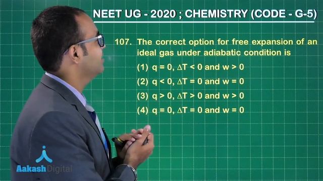 NEET UG 2020 SOLUTIONS CODE G5 CHEMISTRY Q 106 to 108 смотреть онлайн