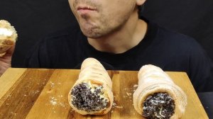 АСМР ПИРОЖНЫЕ ТРУБОЧКА С КРЕМОМ МУКБАНГ | ASMR CAKE TUBE WITH CREAM MUKBANG | #CAKE #ПИРОЖНЫЕ