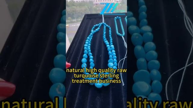 20241209-02 Our company undertakes the natural high quality raw turquoise sterling treatment
