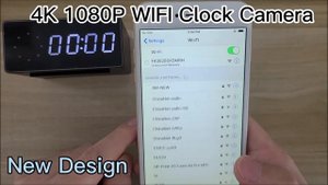 4K 1080P Mini Camera WIFI Clock Camera Time Alarm