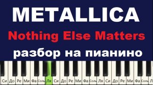 😍 Потрясающая Metallica РАЗБОР 🎹 Как играть на пианино Nothing Else Matters