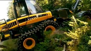 Harvester Ponsse Ergo 8W in action