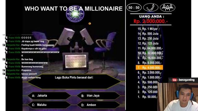 WHO WANTS TO BE MILLIONAIRE 2 INDONESIA- DAPAT 1 MILIAARRRR!!!
