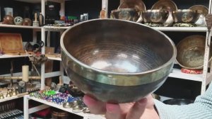 Кованая поющая чаша "Etching" IK-513 (13,6 см, нота: Соль#, 415 Гц) / Singing Bowl / shamanic.moscow