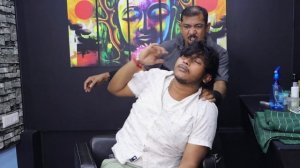 Ear Cleaning in professional way | Asim Barber SWAG | ASMR | Neck Cracking