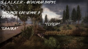 S.T.A.L.K.E.R - ОПАСНЫЙ ВИРУС Ночное свечение в лесу для Топора