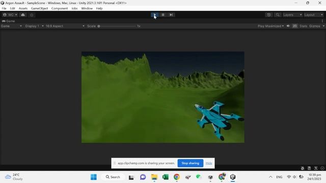 Argon Assault - Plane Movement #gamedev #gamedevelopment