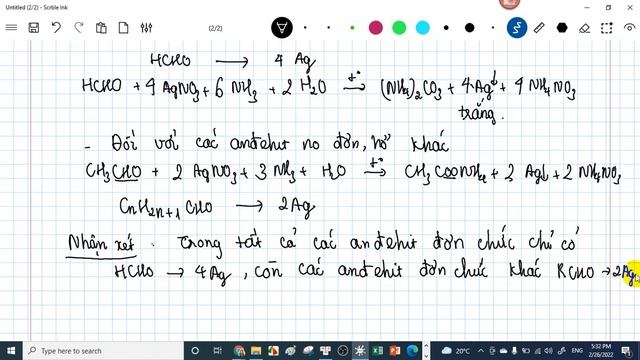 TÍNH CHẤT HÓA HỌC CỦA ANDEHIT смотреть онлайн