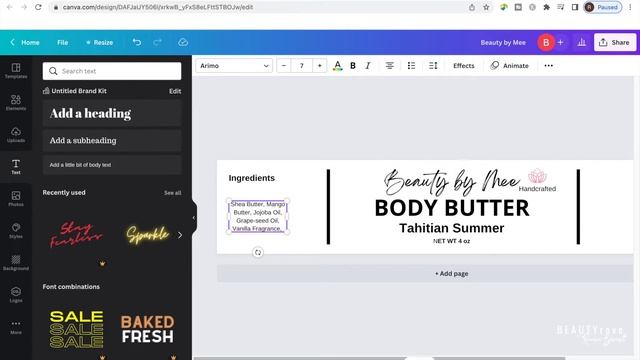 How to Make Labels for SKINCARE PRODUCTS using CANVA | Easiest Labels