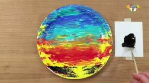 Как нарисовать и раскрасить закат - пейзаж. Учебник по живописи для детей