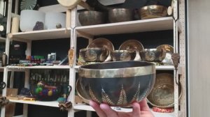 Кованая поющая чаша Fern leaves ( 15 см, нота: Ми, 329 Гц) / Singing Bowl / shamanic.moscow