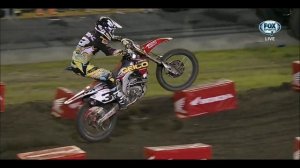 Eli Tomac wheelies through whoops at daytona 2015