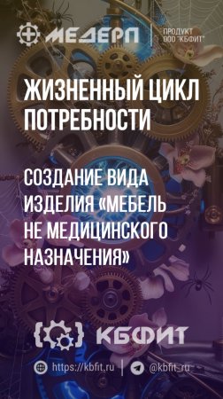 КБФИТ: МЕДЕРП. ЖЦП: Создание вида изделия «Мебель не медицинского назначения»