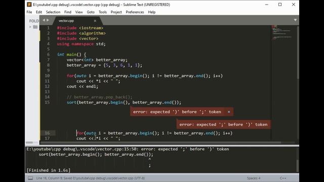 Vector and Algorithm library for competitive programming. PART - I.