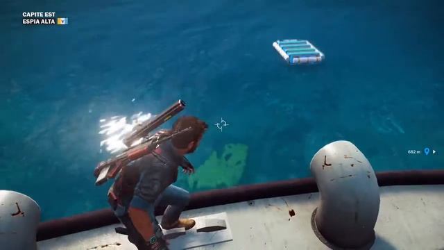 landing a shipping container on a boat - Just Cause 3 - xbox one