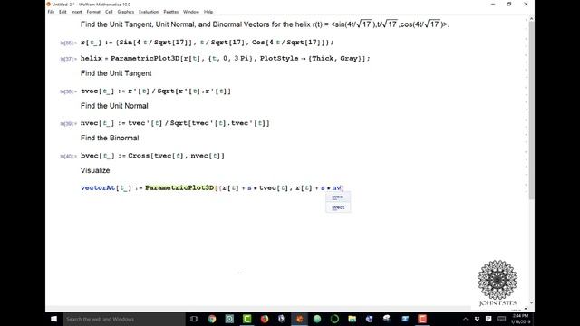 How to Visualize the Tangent-Normal Frame in Mathematica смотреть онлайн