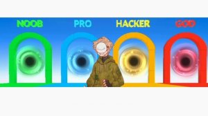 Прохожу уровни: нуб🤪,про😎,читер🧑💻 и бог👼🌌