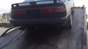 First time picking up my Toyota Supra Turbo Targa Mk3 on tow truck