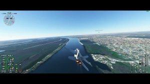 Microsoft Flight Simulator От Энергодара до Херсона по Днепру на F-18
