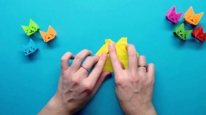 Кольцо котик из бумаги Простое оригами кот / How to make a CAT ring from paper