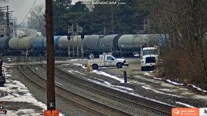 Norfolk Southern Manifest Freight Train on the Fostoria Railcam - 12/17/17