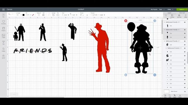 Halloween Friends Logo (SVG dxf png) Horror Movie Squadgoals Vector Clipart It Chucky GhostFace Cut смотреть онлайн