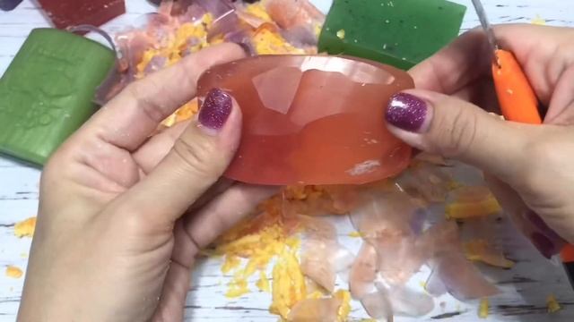 ASMR Soap/ cutting glycerine soap/ резка глицеринового мыла