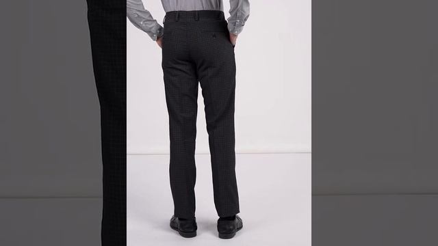 Slim Fit Men Grey Viscose Rayon Trousers смотреть онлайн