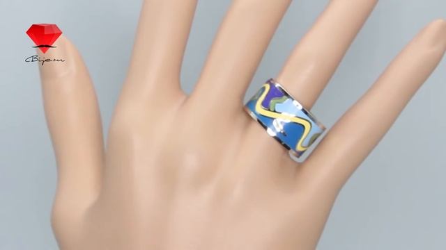 Bije.ru: Кольцо с покрытием родием и эмалью Brynhilda (Брюнхильда) смотреть онлайн