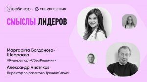 Как вдохновить команду и наполнить работу смыслом: вебинар «Смыслы лидеров» с HRD из СберРешений