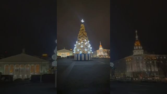 Елочка на площади Ленина готова. Красота. ❤️