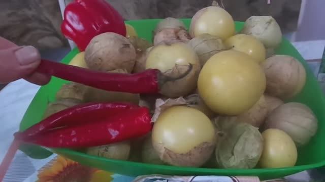 Готовим очень вкусный маринованный овощной физалис на зиму с чесноком, острым и болгарским перцем