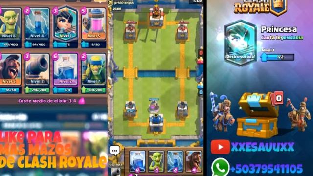 Mazo Para Arena 7 | +2700 copas | Montapuercos Al Ataque | Clash royale смотреть онлайн