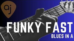 Funky B.B. Blues Jam Track in A Guitar Backing Track (121 BPM)
