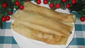 Блины с фаршем и сыром