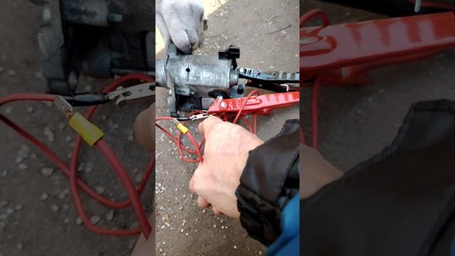 БЫСТРАЯ ПРОВЕРКА СТАРТЕРА СО ВТЯГИВАЮЩИМ РЕЛЕ. БЕЗ НАГРУЗКИ!