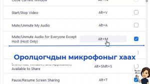 Zoom программын зарим тохиргоо / зөвлөгөө