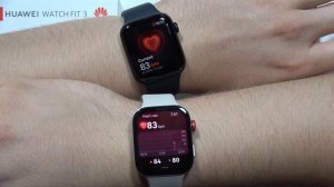 HUAWEI Watch Fit 3 vs Apple Watch SE 2 - Heart Rate Measure Comparison